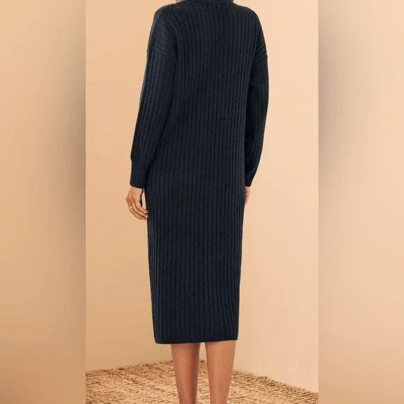 Faherty Jackson Sweater Duster Dress - ash Heather - M - Picture 3 of 7